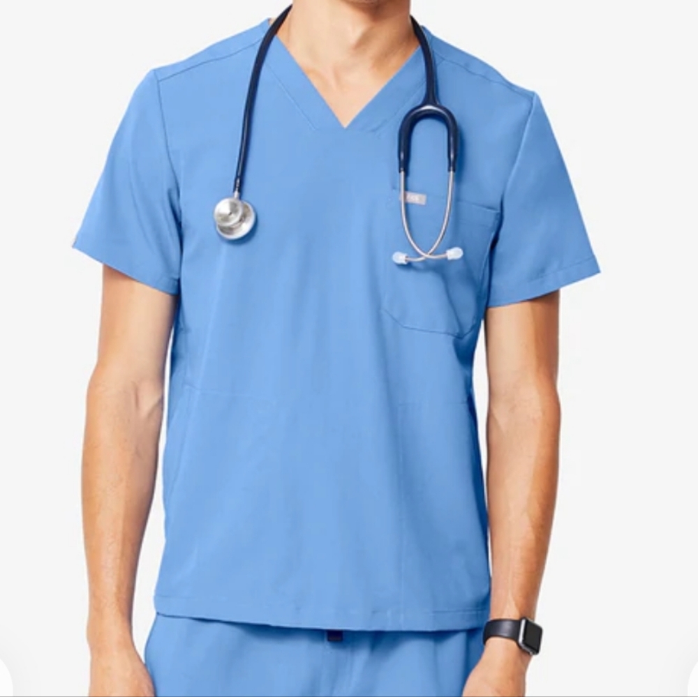 Men's FIGS Ceil Blue Set in Large